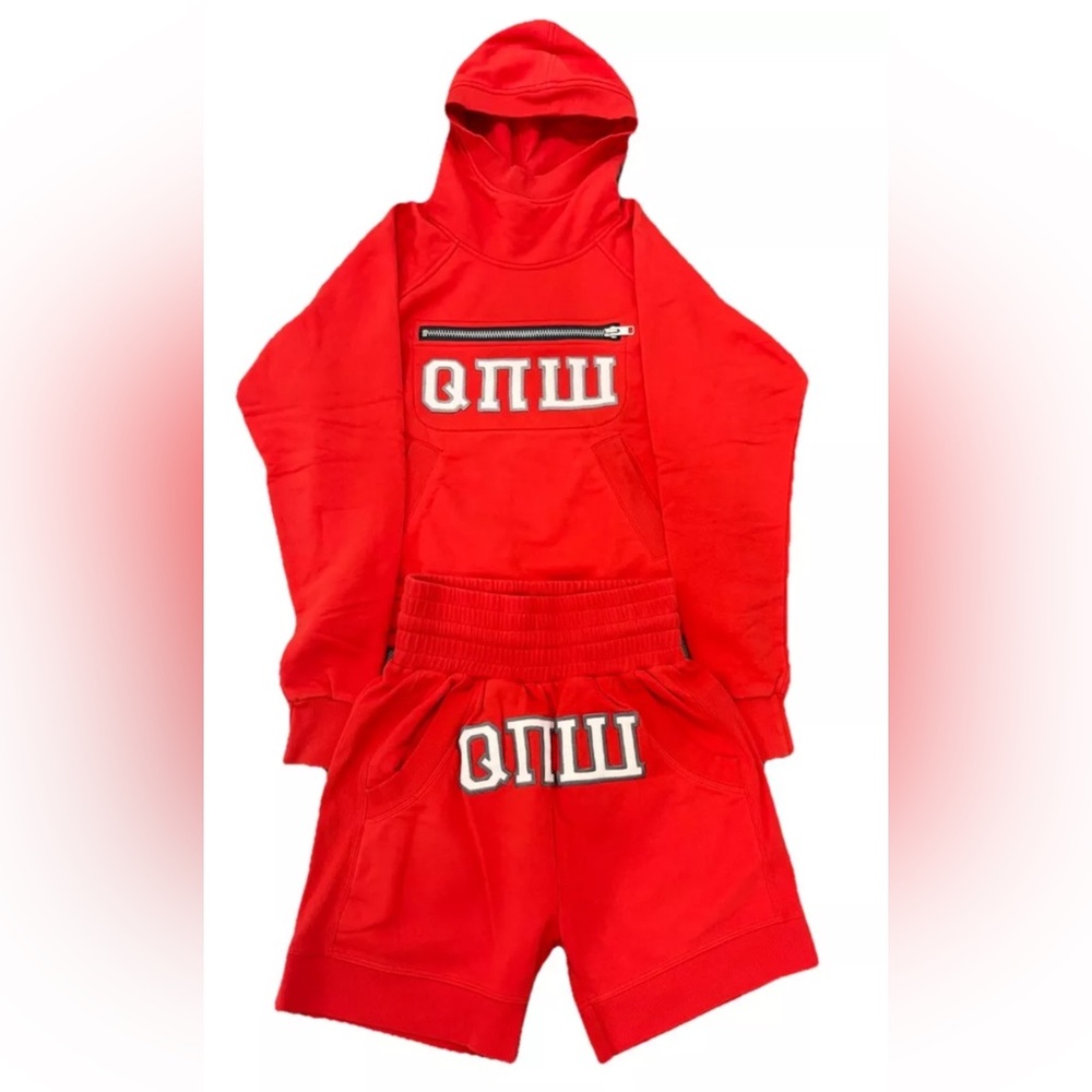 Robert Kupisz Women’s Set 2psc Hoodie XS/Shorts M Red WORN ONCE